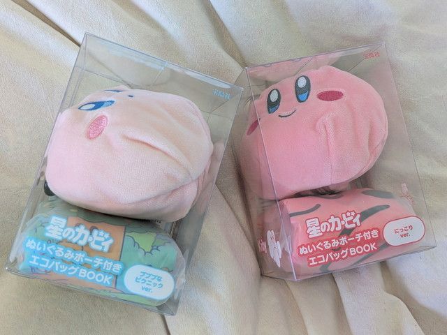 星のカービィ ぬいぐるみポーチ付きエコバッグ全2種類セット 星のカービィ」ぬいぐるみポーチ付きエコバッグ2種をローソン