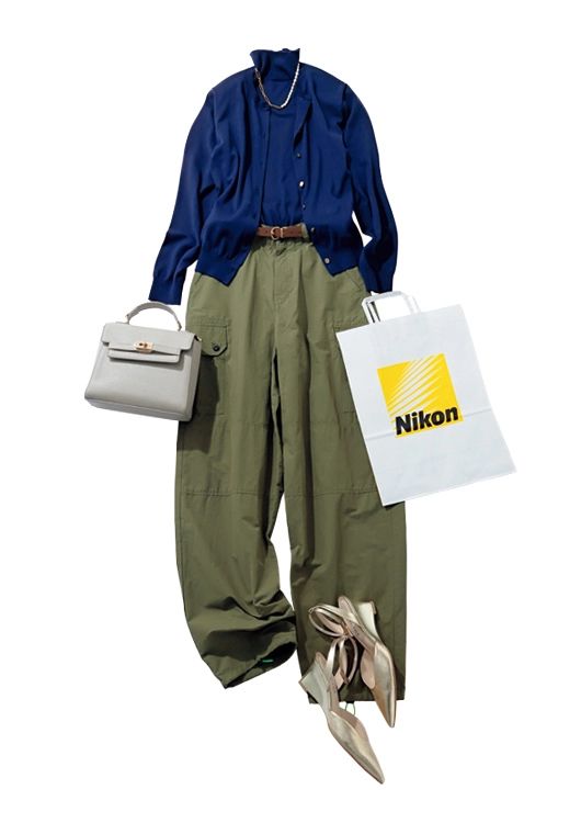 上品小物とつくる大人っぽ休日コーデ