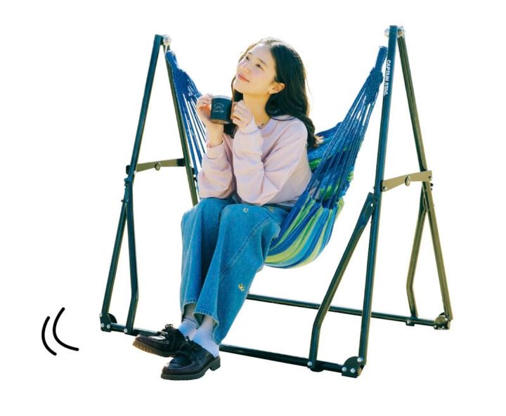 スチールポール 3WAYハンモックセット¥15,400（キャプテンスタッグ）