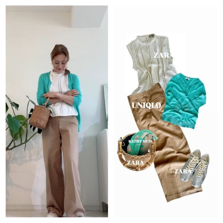 「ユニクロ」チノパンツコーデ③