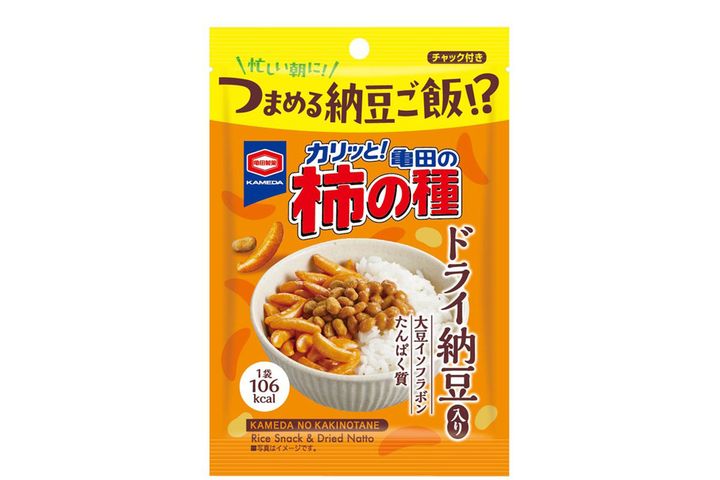 「亀田の柿の種 ドライ納豆入り」／￥181（税込み）