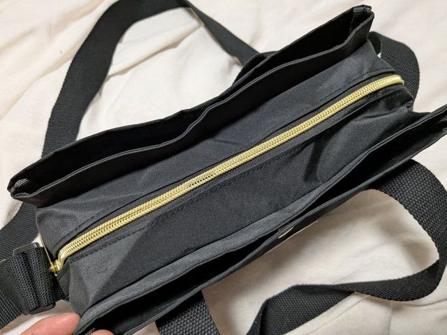 ムーミン3層ショルダーバッグ上から見たところ