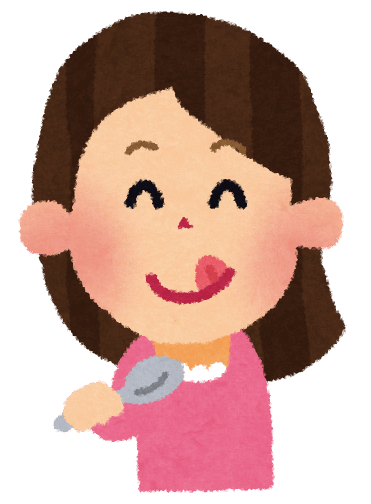 味覚の表情のイラスト（女性） | かわいいフリー素材集 いらすとや