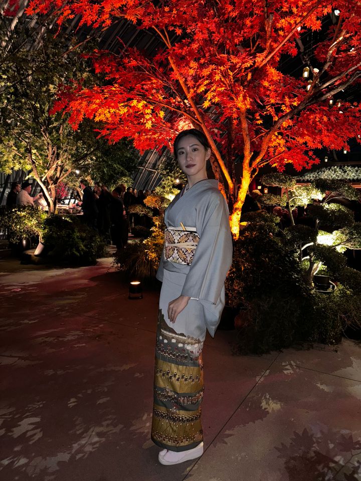 「この時の着物は『SHOGUN 将軍』のLAプレミアでも着用しました。帯を変えるだけで雰囲気が変わります」