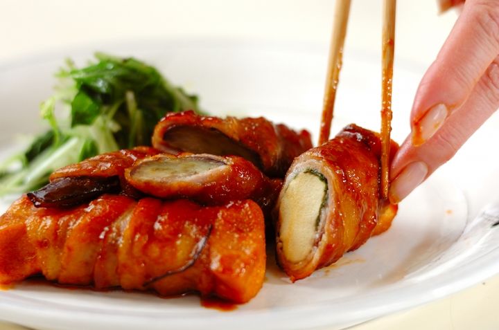 高野豆腐とナスの豚バラ巻きの作り方6