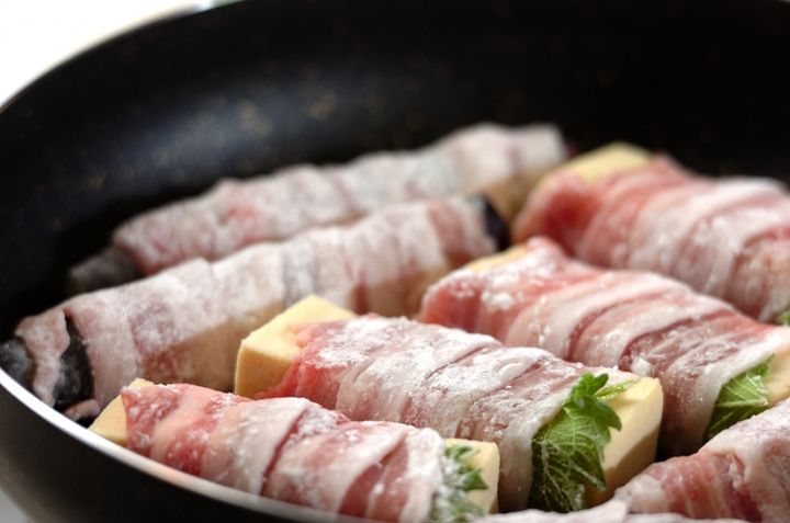高野豆腐とナスの豚バラ巻きの作り方3