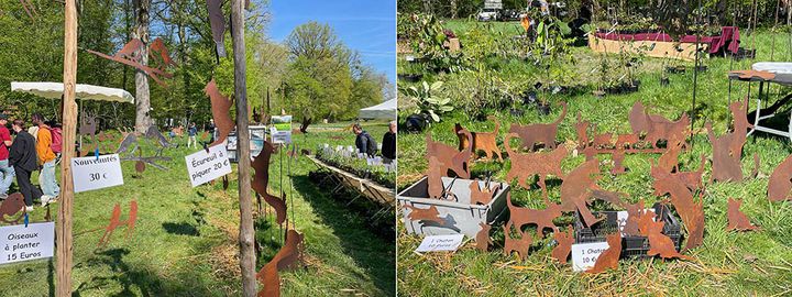 スチール板のガーデンアイテム