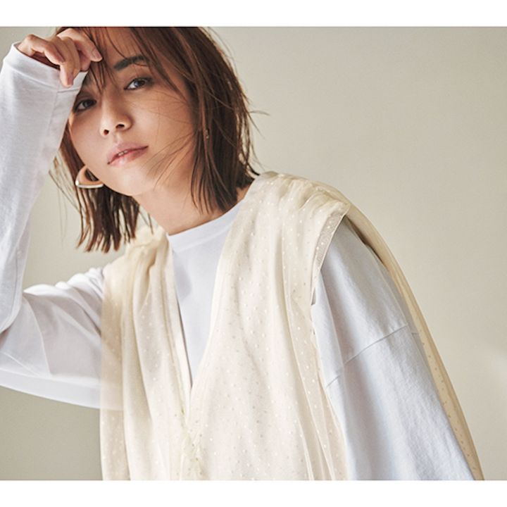 [THREE SQUARE]チュールベスト_モデル3