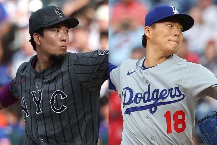 千賀滉大、山本由伸（C）Getty Images