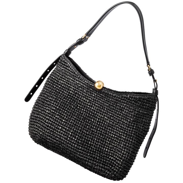 フルラのラフィア素材のワンハンドルバッグ