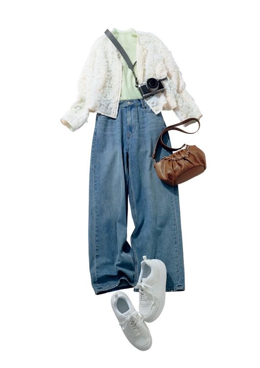 大人のパステル通勤コーデ