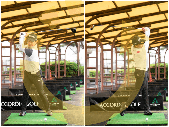 ドライバーで真っすぐ飛ばすコツは「ゆっくり振って前傾キープ」