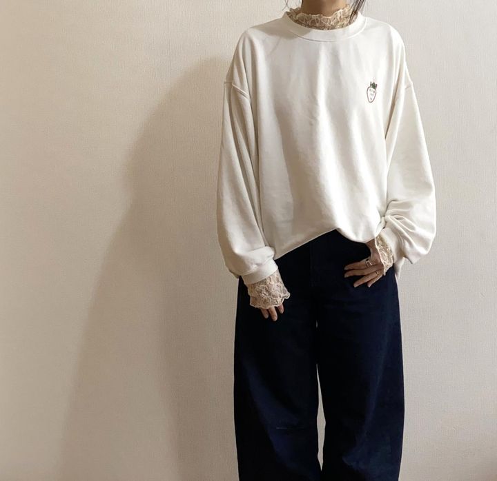 画像: レースインナーをプラスして春らしく