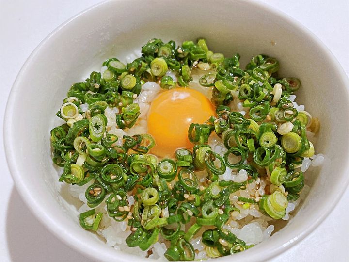 完成したネギ旨ダレ卵かけご飯