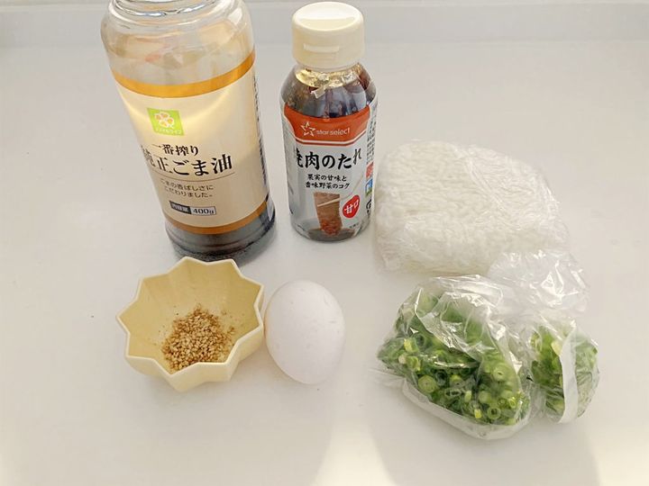 ネギ旨ダレ卵かけご飯の材料