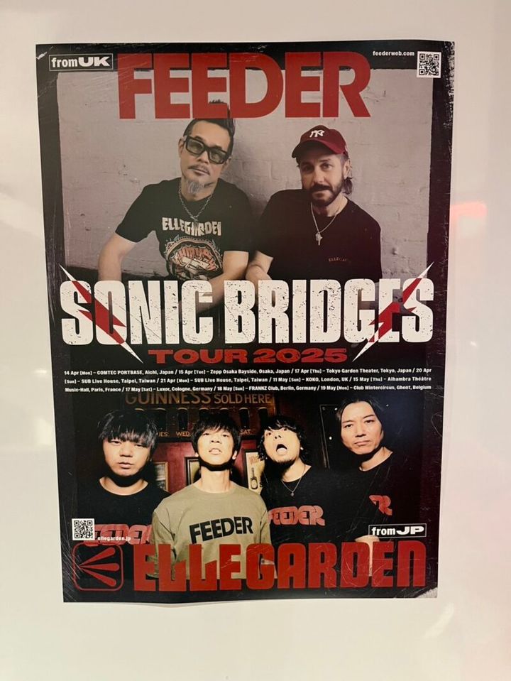 英国バンドFEEDERとELLEGARDENのライブポスター