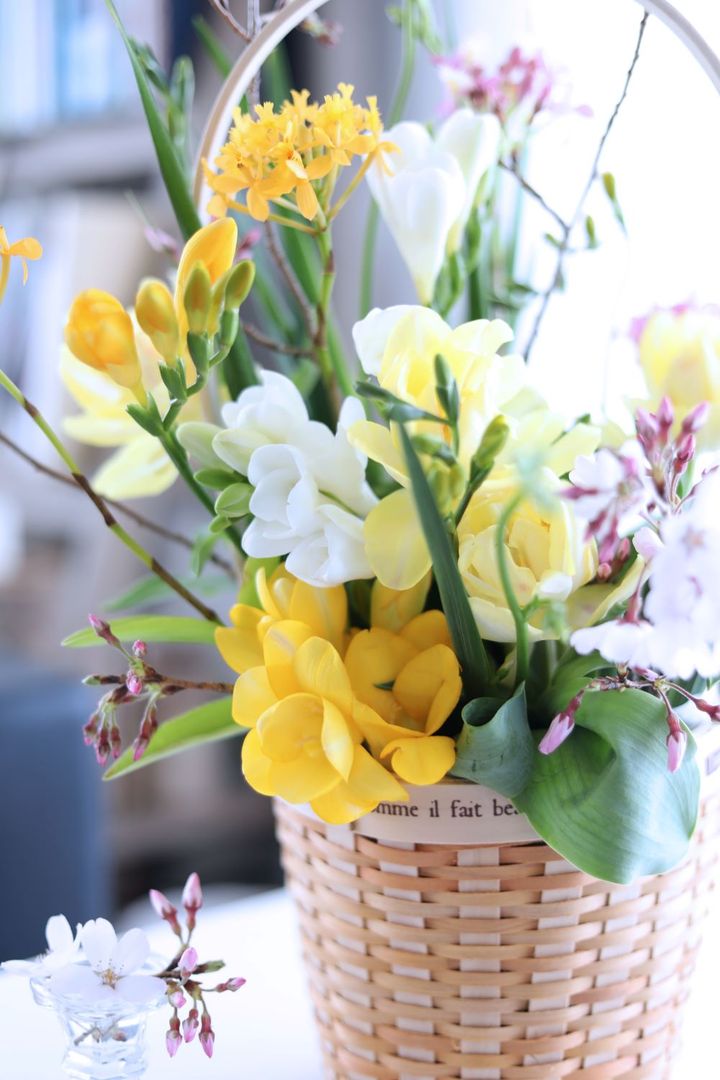 フリージアのアレンジ