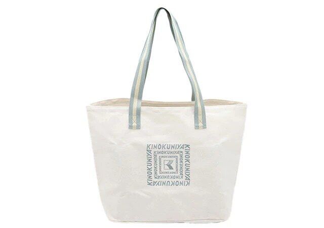 KINOKUNIYA［紀ノ国屋］刺しゅうロゴがおしゃれ 大容量おでかけショッピングトート
