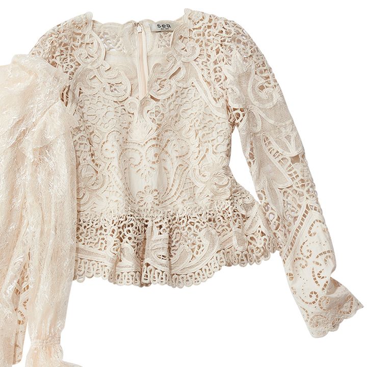 Sea New Yorkのカットワークレーストップス