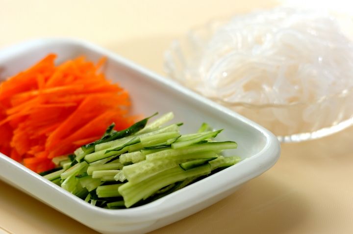 しらたきのヘルシーサラダの下準備2