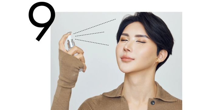 フィックスミストで崩れ予防にダメ押し