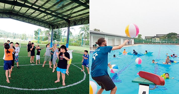 体を動かして英語を学ぶ子どもたち