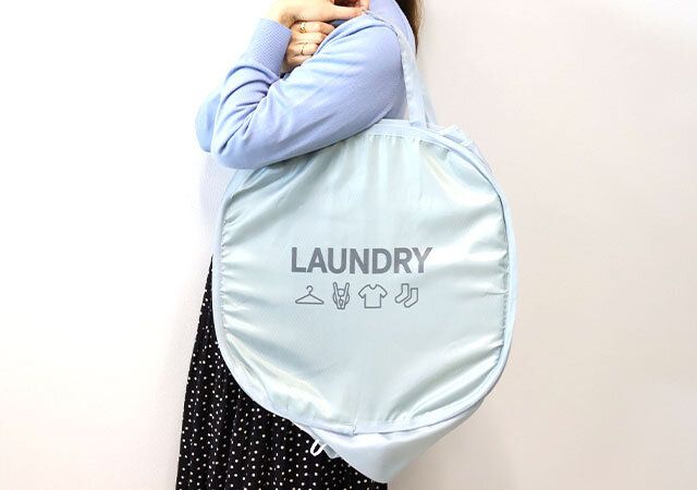 ダイソー ランドリーバッグ（ロゴ） 持ち手