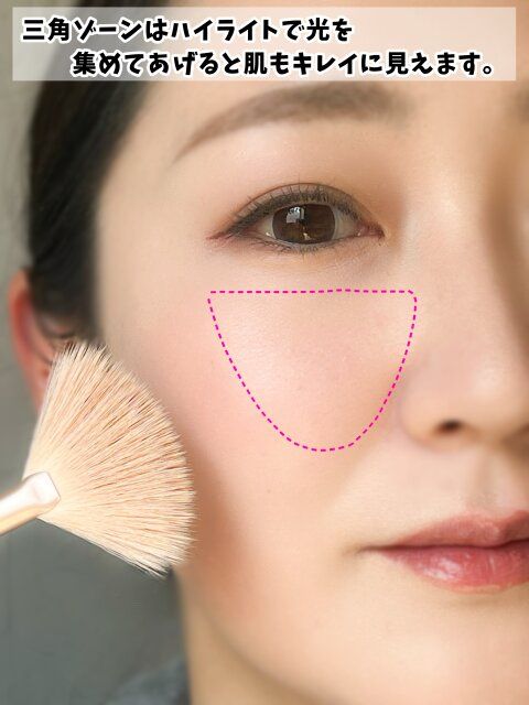 三角ゾーンはハイライトで光を集める