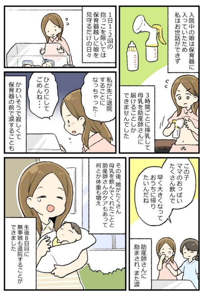 保育器越しの赤ちゃん