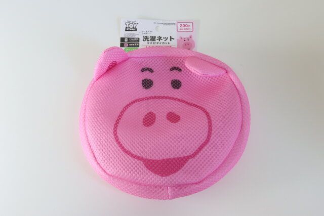 ダイソー 洗濯ネット、マチ付きダイカット（ハム） 商品タグ
