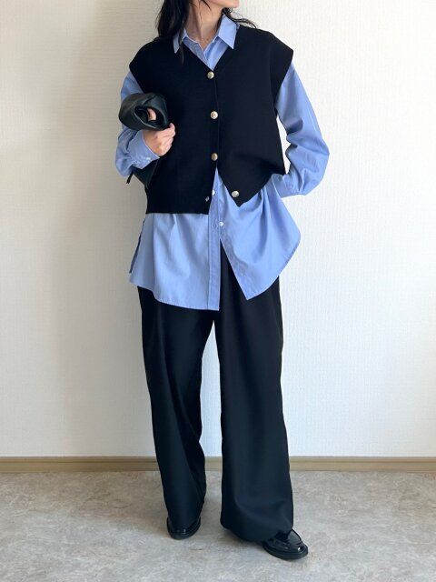 ベストレイヤードできれいめカジュアルに