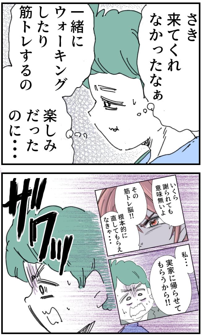 夫が筋トレに沼りすぎた件／くまお