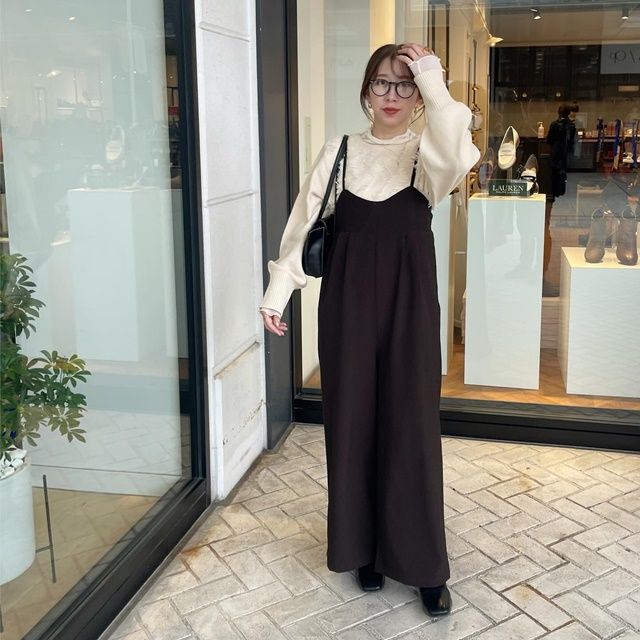 しまむら「細サスサロペットパンツ」