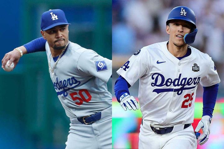 ドジャースのムーキー・ベッツ、トミー・エドマン（C）ロイター／USA TODAY Sports、（C）Getty Images