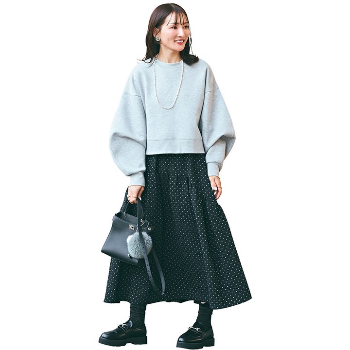 ママ友とのお出かけはスカートスタイル