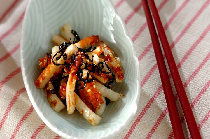 ちくわの塩昆布炒め