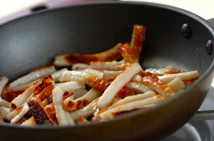 ちくわの塩昆布炒めの作り方1