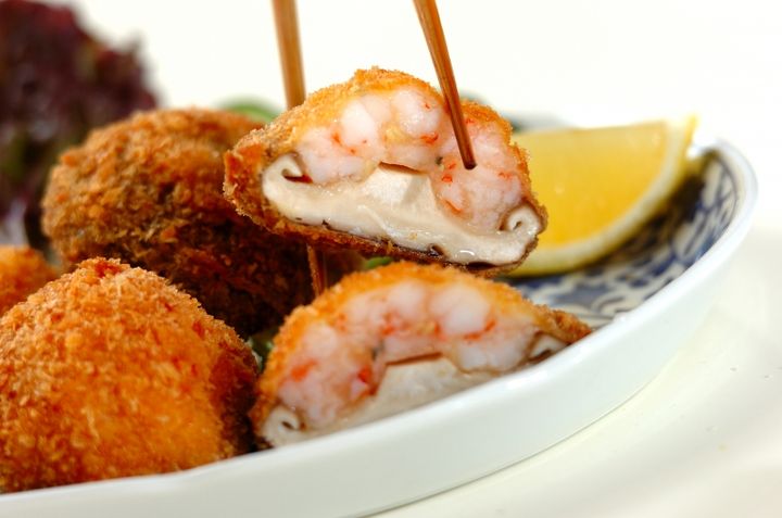 シイタケのエビ詰めフライの作り方3