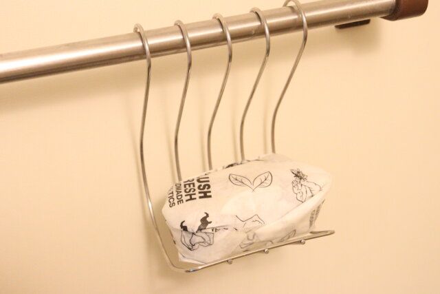 ハンギングステンレスソープホルダー 使用例