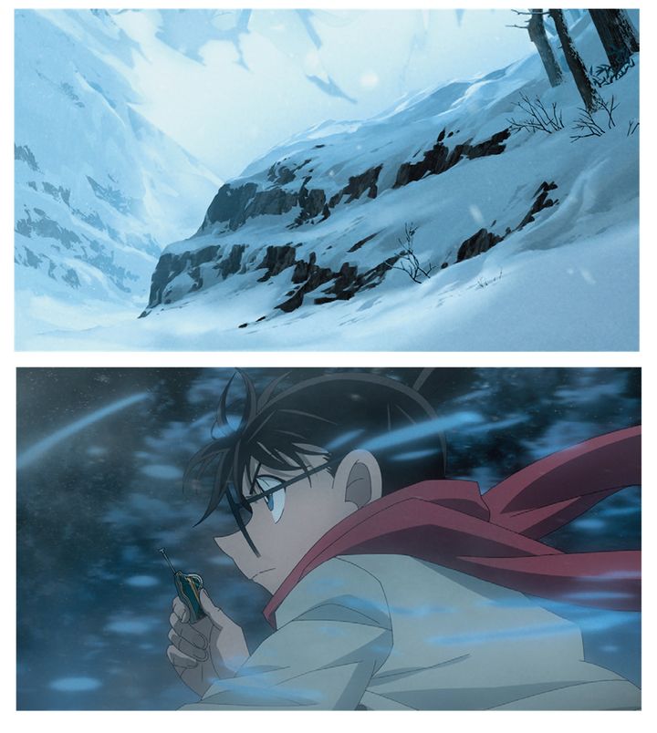 雪中でのダイナミックなアクションシーン