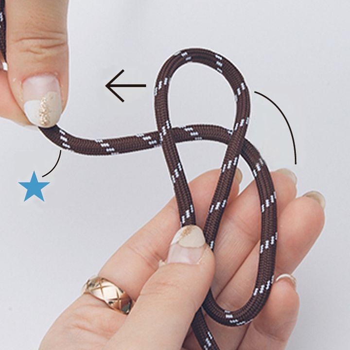 コードを右から巻きつける