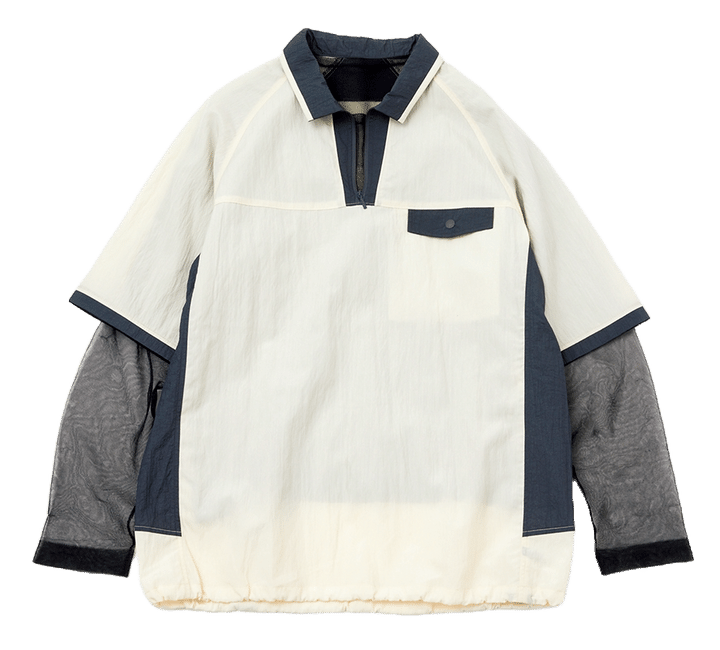 スポーティとモードをつなぐシアーの透け感