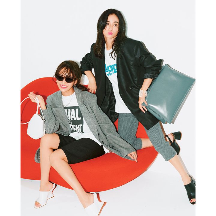 半端丈のカプリパンツにジャケットを合わせたハンサムコーデ