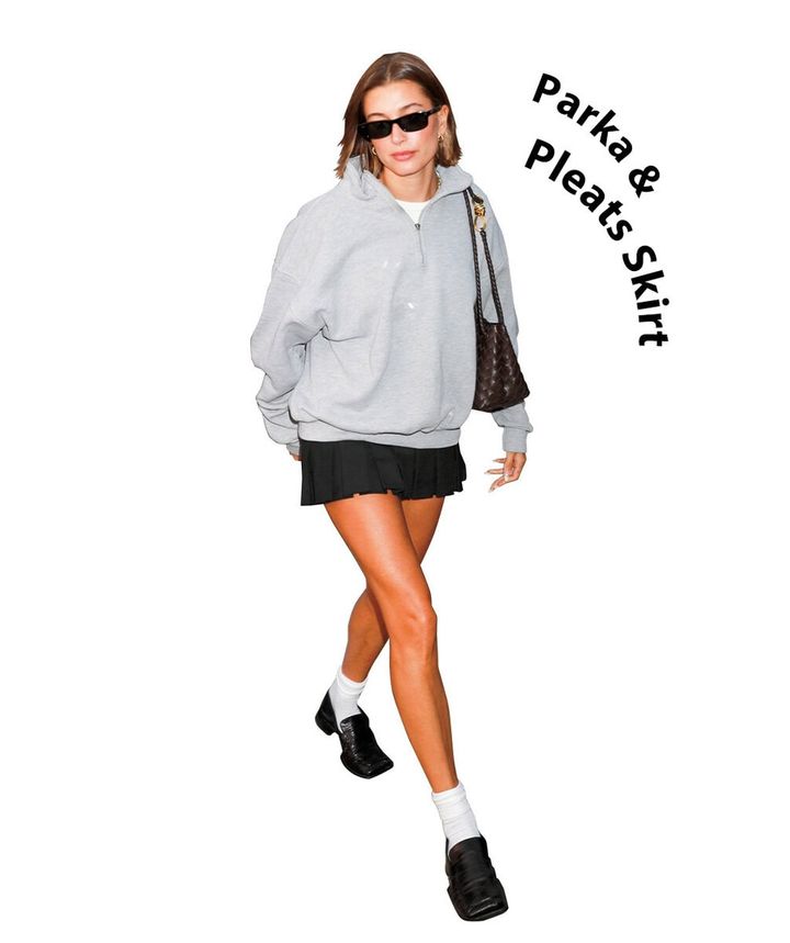 Parka & Pleats Skirt