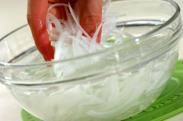 鶏の照り焼き手巻きご飯の下準備1