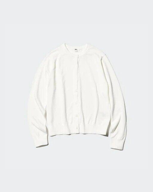 UVカットクルーネックカーディガン