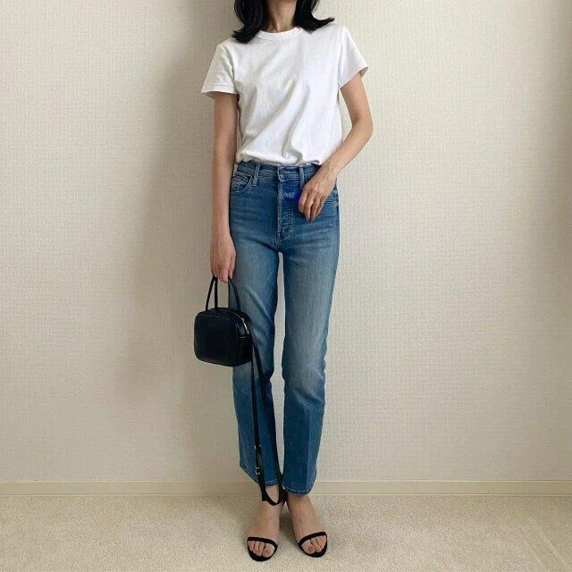 白T×デニムOKコーデ