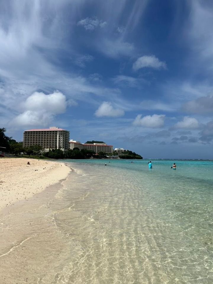 ホテルのプライベートビーチ