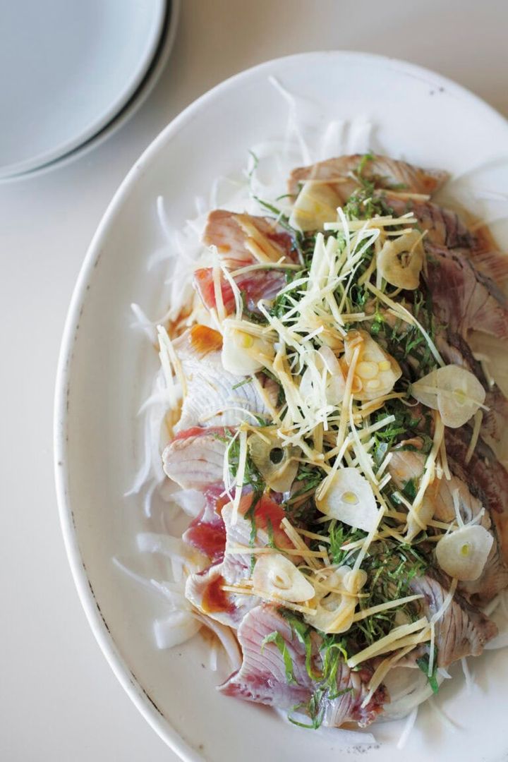 かつおのソテー 薬味ポン酢