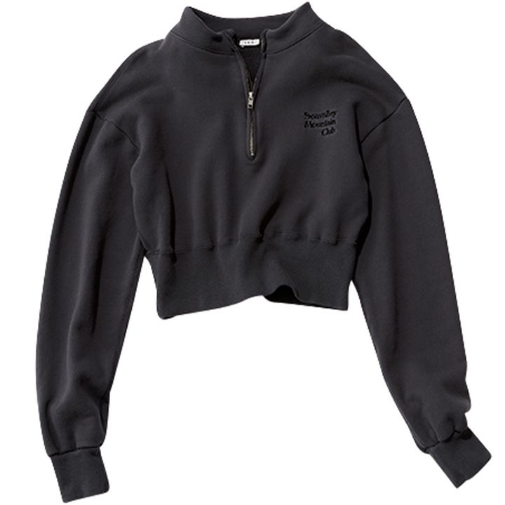 シーのハーフジップスウェットトップス